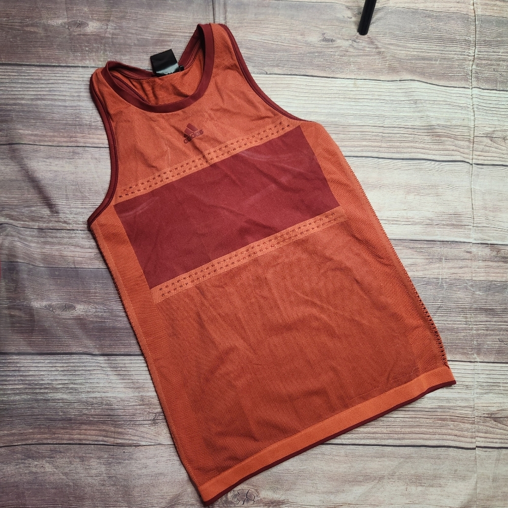 5/$15 Adidas Orange Fitness Racerback Tank Top